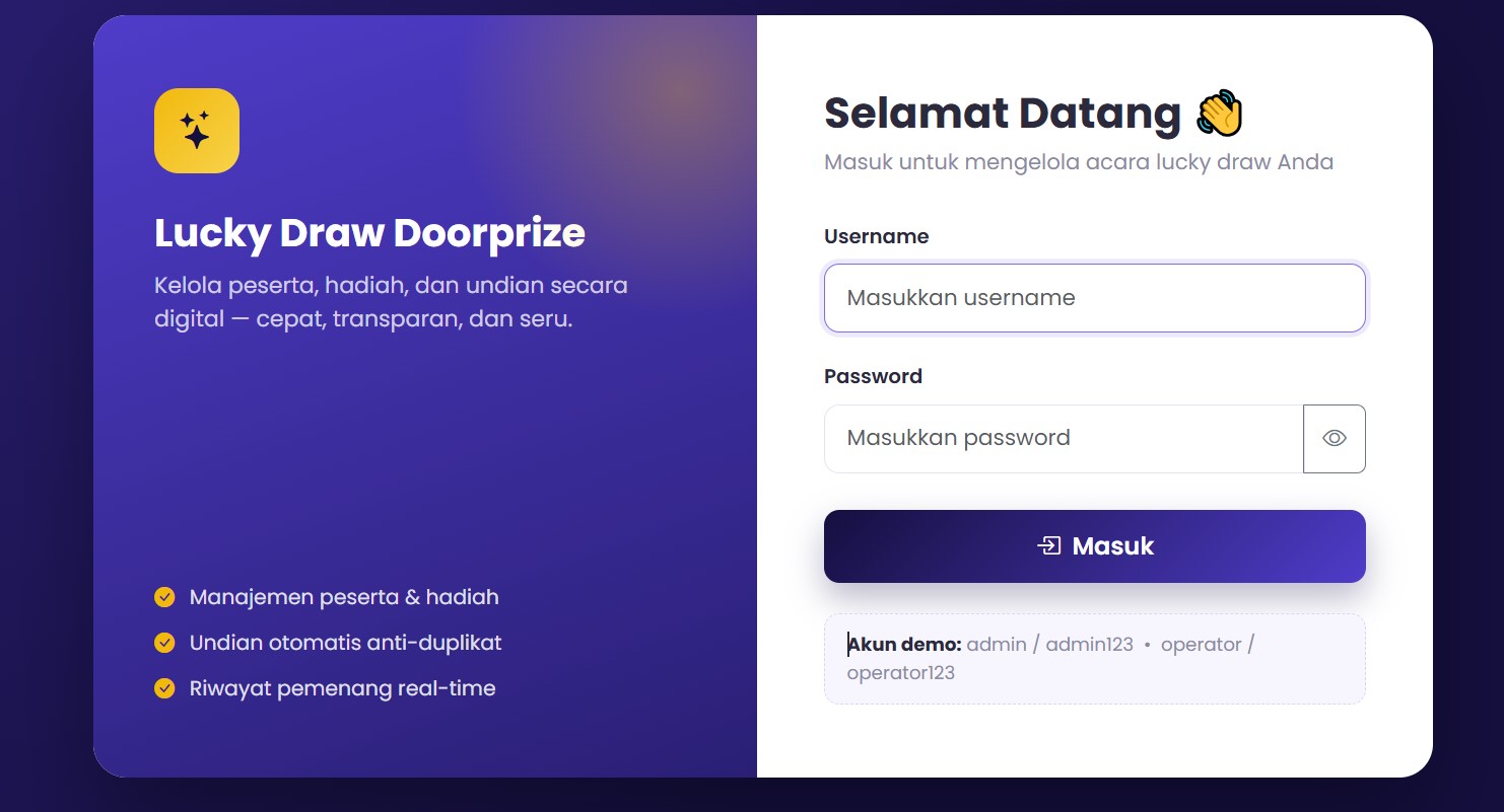 Sistem Doorprize & Lucky Draw