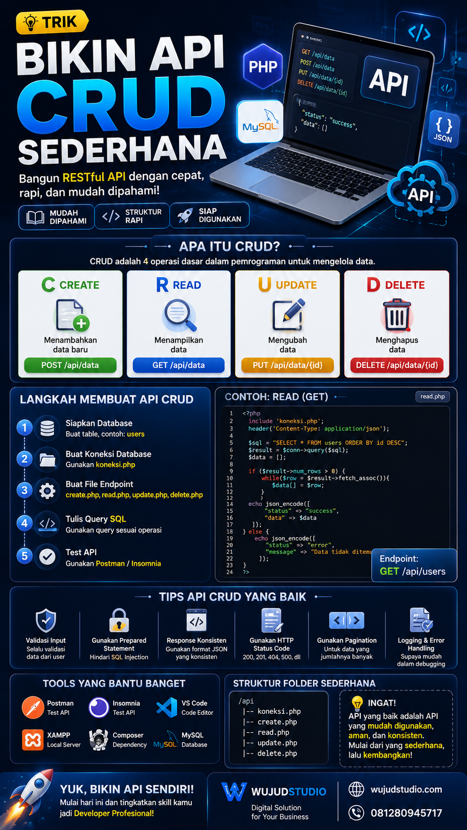 API CRUD sederhana menggunakan PHP native