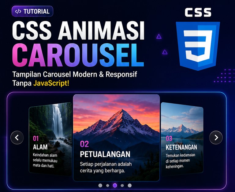 Design carousell mengunakan css