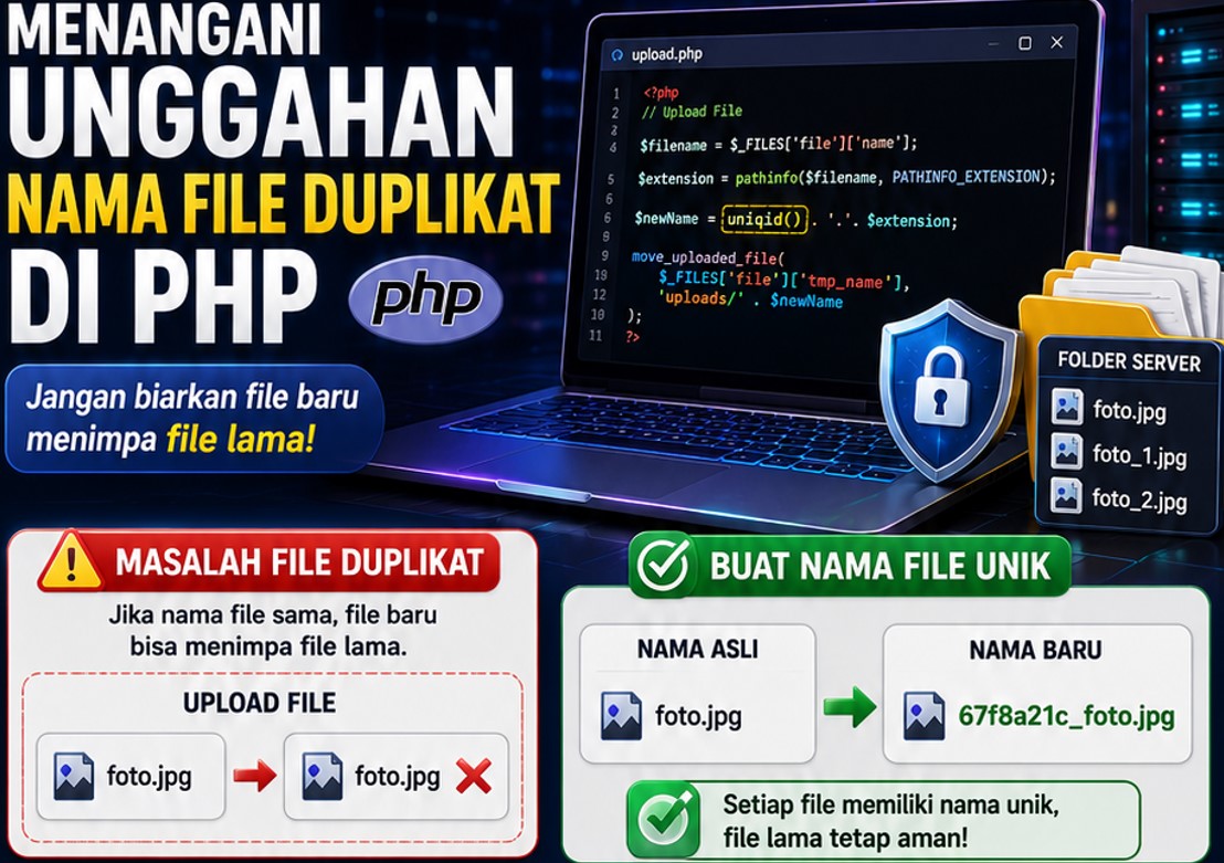 Tutorial Menangani Unggahan Nama File Duplikat di PHP