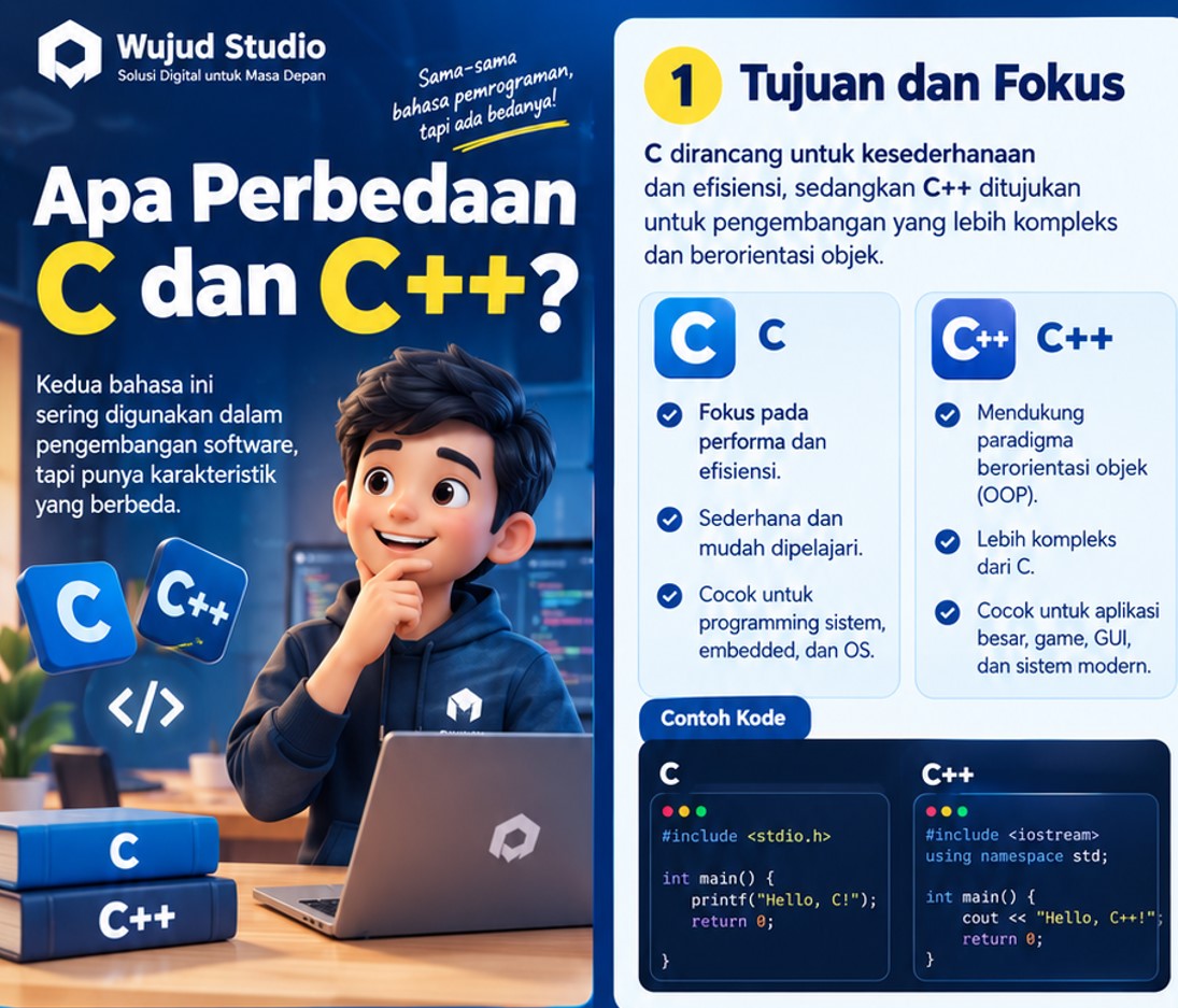 Apa perpedaan c dan c++?