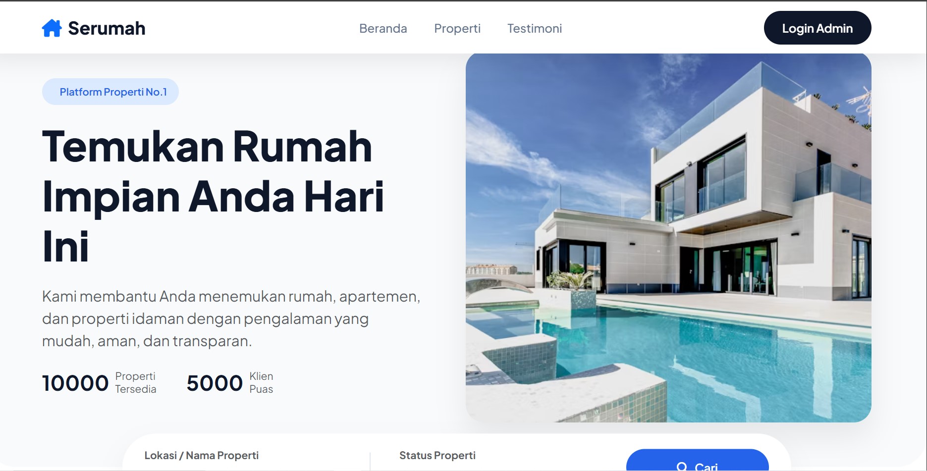 Landing page properti